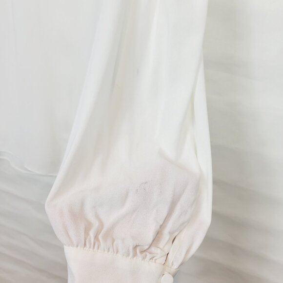 Another Tomorrow white crewneck blouse - Picture 9 of 9